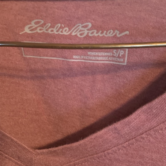 EDDIE BAUER LONG SLEEVE V NECK T SHIRT 18”-20.5” PTP - Picture 4 of 5